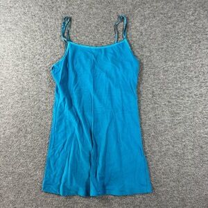 Y2K Ambiance Apparel Long Camisole Tank Womens L Blue‎ Spaghetti Strap